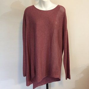 Anthro Moth Asymmetrical Sweater Dusty Rose Tunic